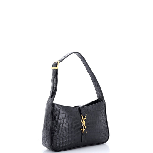 Le 5 a 7 Hobo Crocodile Embossed Leather Small