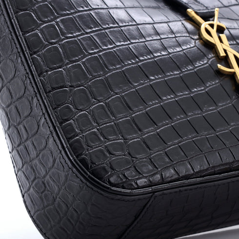 Le 5 a 7 Hobo Crocodile Embossed Leather Small