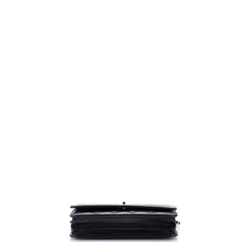 Pearl Charm Wallet on Chain Quilted Glazed Calfskin