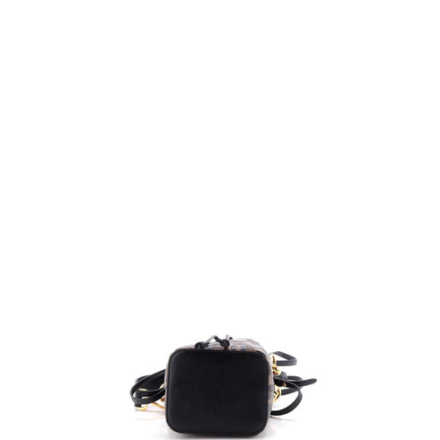Mon Tresor Bucket Bag Zucca Embossed Leather Mini