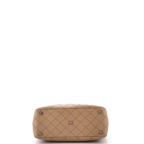 CC Pocket Tote Quilted Calfskin Small
