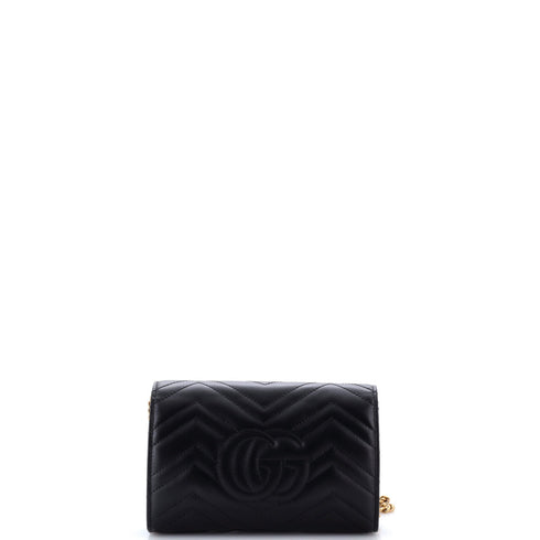 GG Marmont Chain Wallet Matelasse Leather Mini