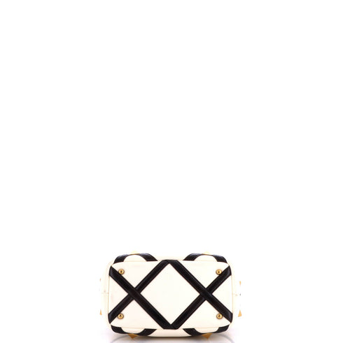 Roman Stud Top Handle Bag Quilted Leather Small