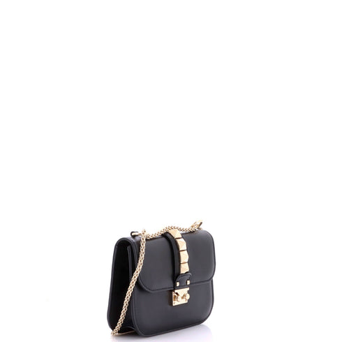 Glam Lock Shoulder Bag Leather Small