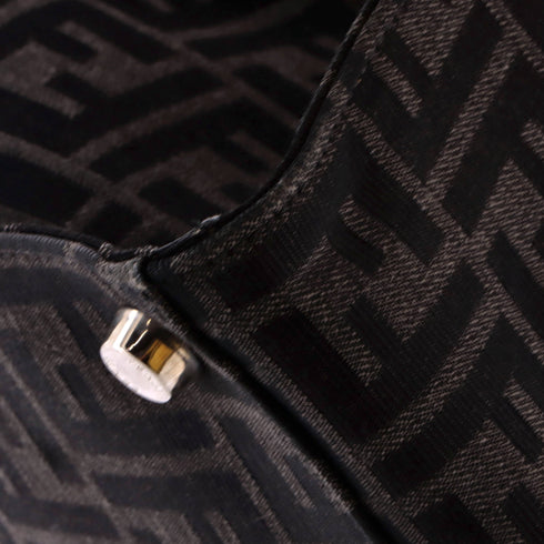 Convertible Open Tote Zucca Jacquard Fabric and Leather Large