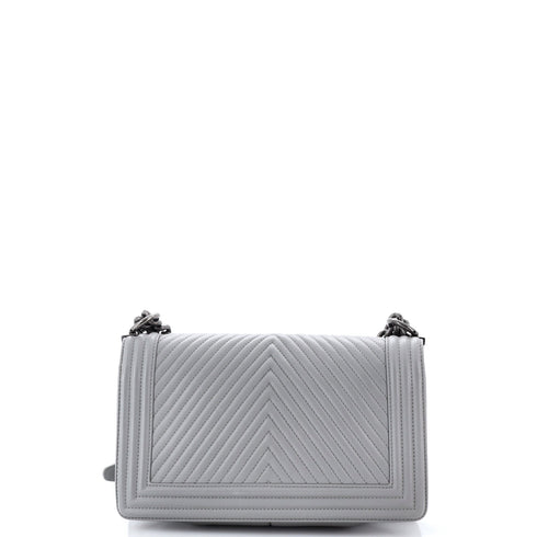 Boy Flap Bag Chevron Calfskin Old Medium