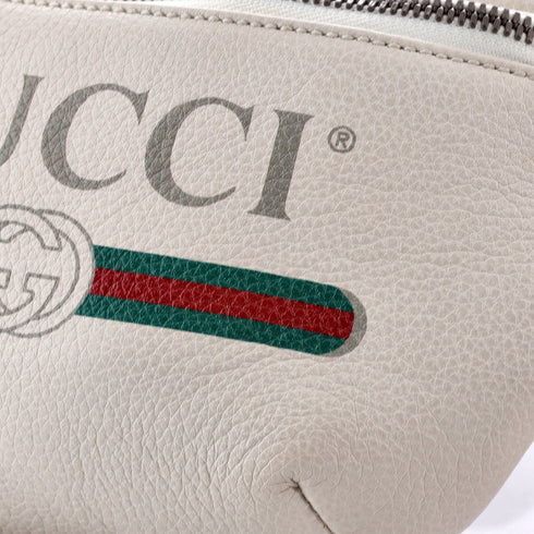Logo Belt Bag Printed Leather Small