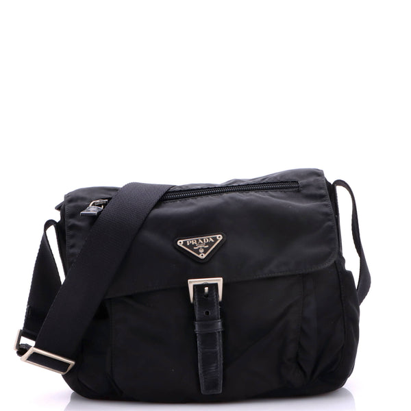 Buckle Messenger Bag Tessuto Small