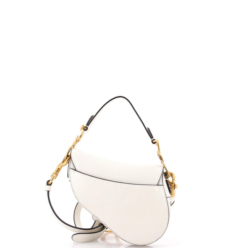 Saddle Handbag with Strap Leather Mini