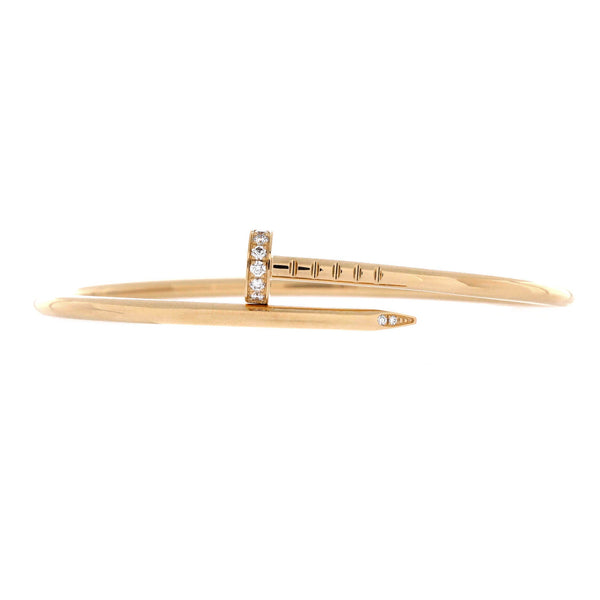 Juste un Clou Bracelet 18K Yellow Gold with Diamonds Small