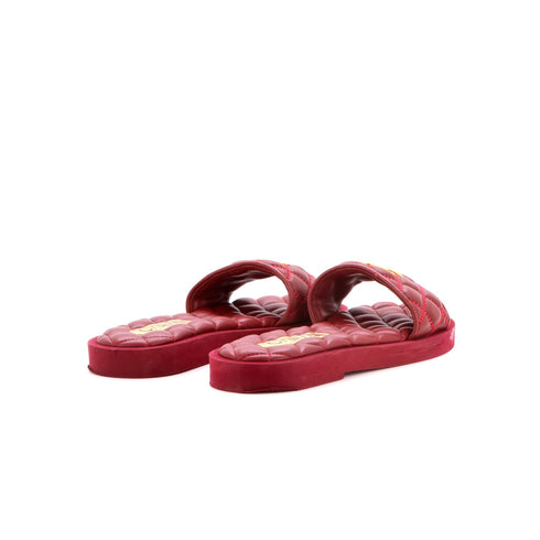 Women's CC Slide Sandals Stitched Leather