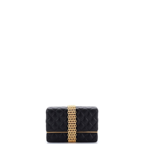 Reissue Chain Around 4 Lipstick Case Quilted Caviar