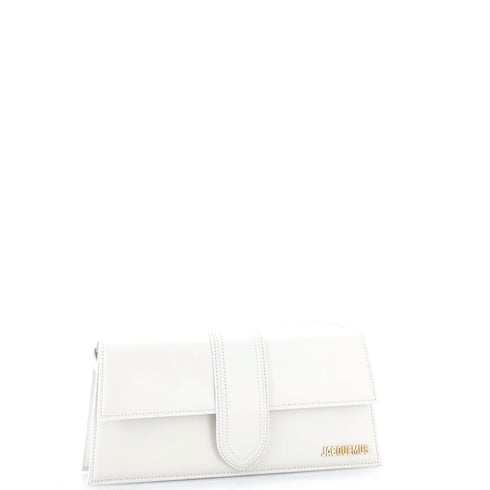 Le Bambino Top Handle Flap Bag Leather Long
