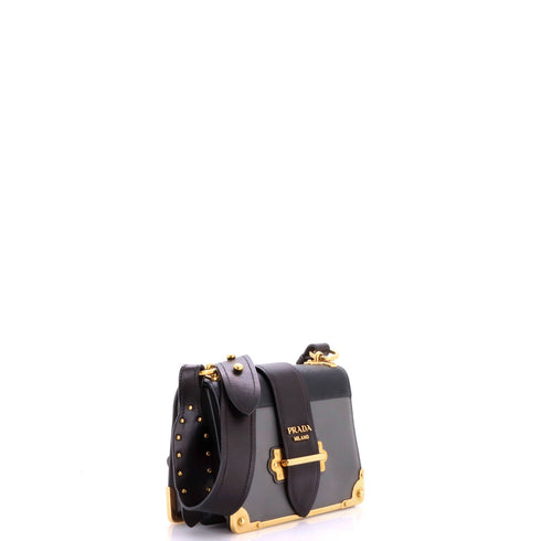 Cahier Crossbody Bag Leather and Saffiano Leather Small
