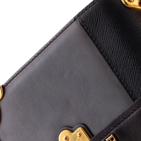 Cahier Crossbody Bag Leather and Saffiano Leather Small