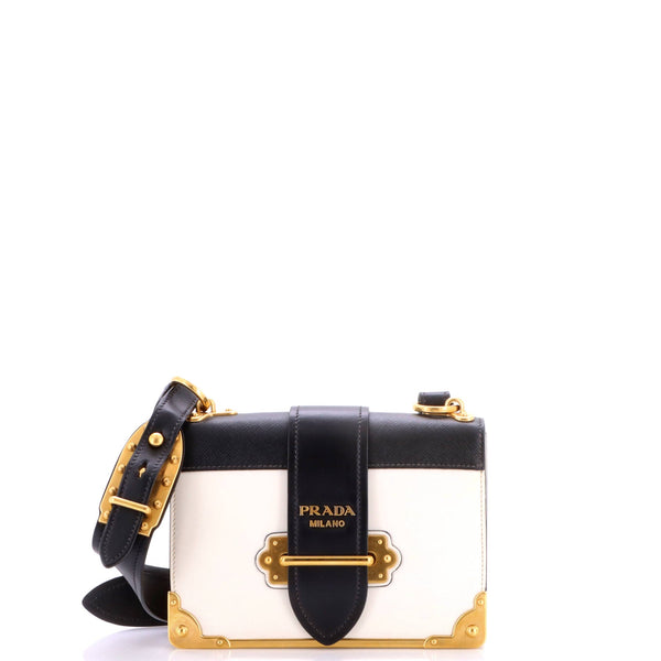 Cahier Crossbody Bag Leather and Saffiano Leather Small