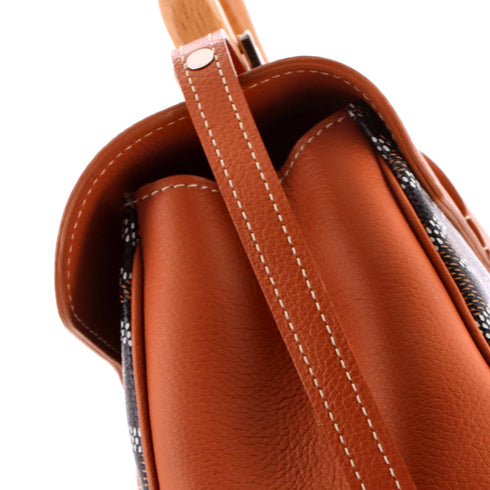 Saigon Top Handle Bag Coated Canvas with Leather Mini