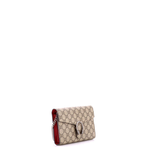 Dionysus Chain Wallet GG Coated Canvas Small