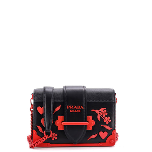 Cahier Crossbody Bag Embellished Leather Small