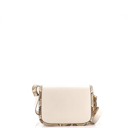 Horsebit 1955 Shoulder Bag Leather with Python Small