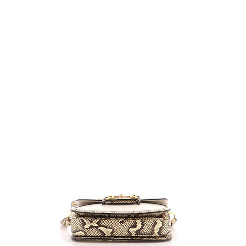 Horsebit 1955 Shoulder Bag Leather with Python Small