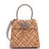 Gancini Earth Convertible Top Handle Bag Woven Cork Mini
