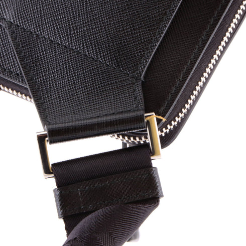 Zip Around Front Pocket Belt Bag Saffiano Leather