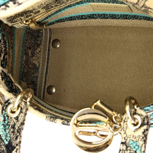 Lady D-Lite Bag Embroidered Canvas Medium