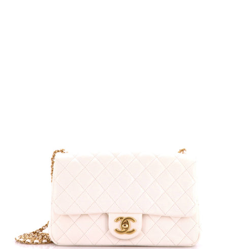 CC Crush Flap Bag Quilted Lambskin Small