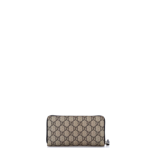Zip Around Wallet Printed GG Coated Canvas