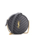 Vinyle Round Camera Bag Matelasse Chevron Leather