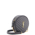 Vinyle Round Camera Bag Matelasse Chevron Leather