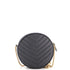 Vinyle Round Camera Bag Matelasse Chevron Leather