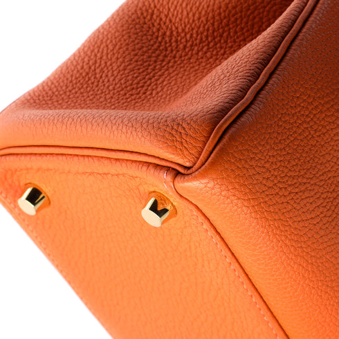 Kelly Handbag Terre Battue Togo with Gold Hardware 28