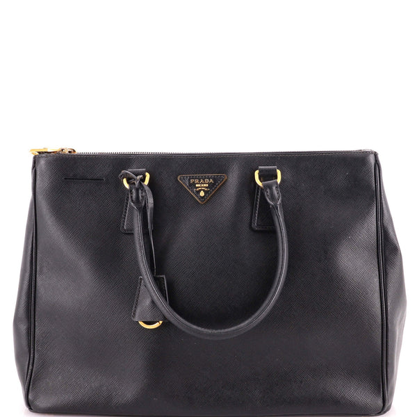 Double Zip Lux Tote Saffiano Leather Large