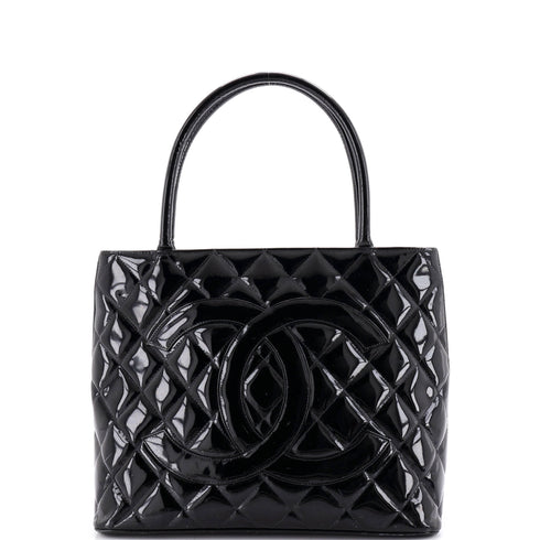 Medallion Tote Quilted Patent