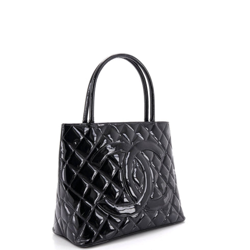 Medallion Tote Quilted Patent