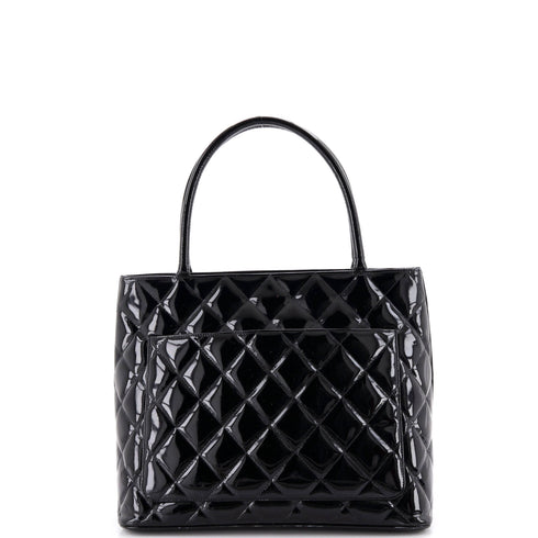 Medallion Tote Quilted Patent