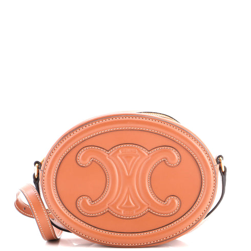 Triomphe Oval Crossbody Bag Leather