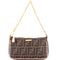 Chain Pochette Zucca Coated Canvas