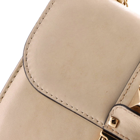 Glam Lock Shoulder Bag Leather Small