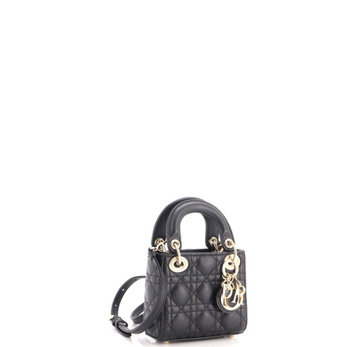 Lady Dior Bag Cannage Quilt Lambskin Micro