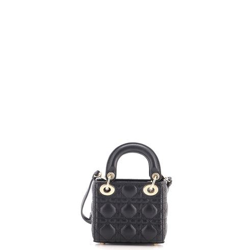 Lady Dior Bag Cannage Quilt Lambskin Micro