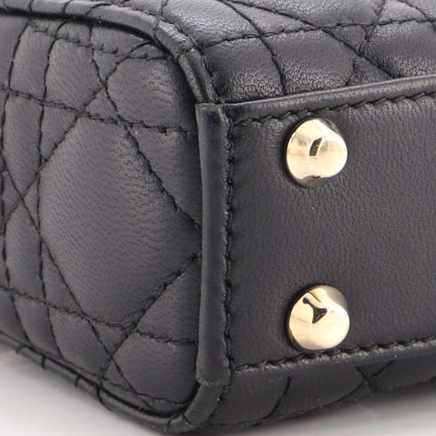 Lady Dior Bag Cannage Quilt Lambskin Micro