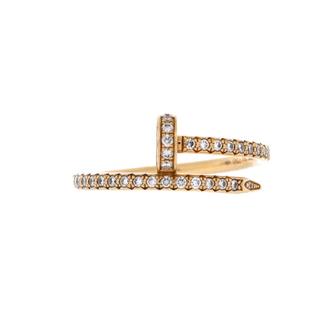 Juste un Clou Paved Ring 18K Yellow Gold with Diamonds Small