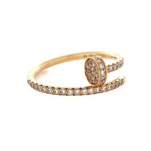 Juste un Clou Paved Ring 18K Yellow Gold with Diamonds Small