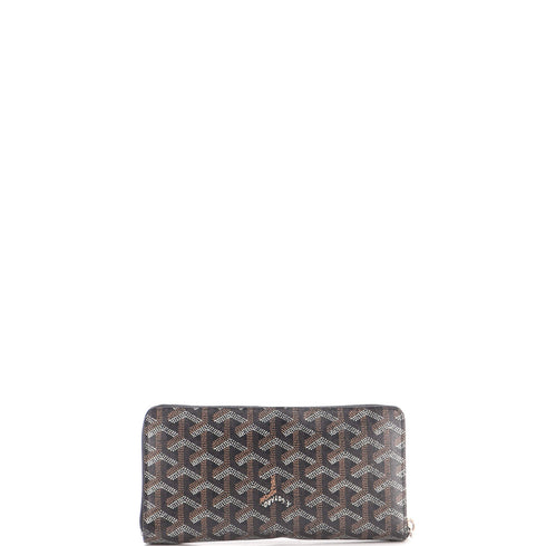 Matignon Zip Wallet Coated Canvas with Leather