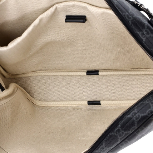 Emblem Convertible Zip Around Briefcase GG Coated Canvas Medium