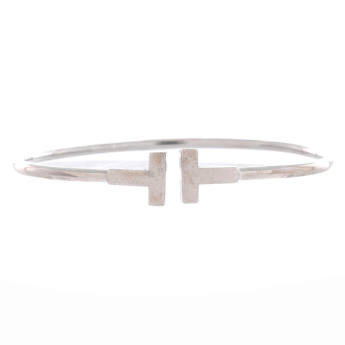 T Wire Bracelet 18K White Gold