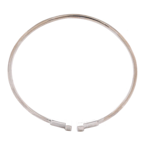 T Wire Bracelet 18K White Gold